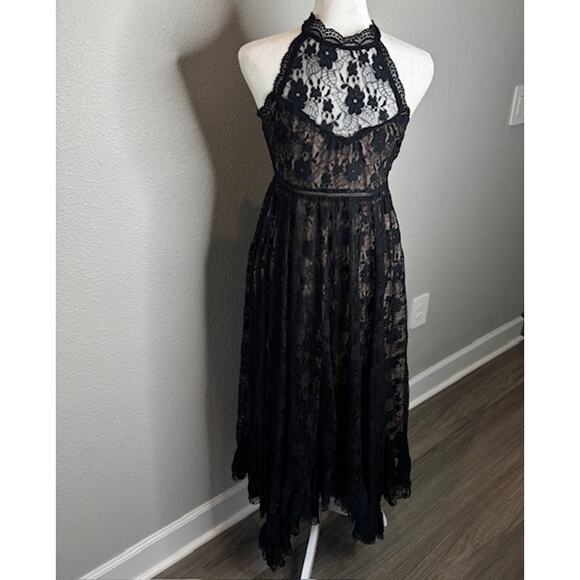 Mia Joy Fairy Goth Black Lace Tiered Ruffle Dress Size Small - Picture 12 of 16